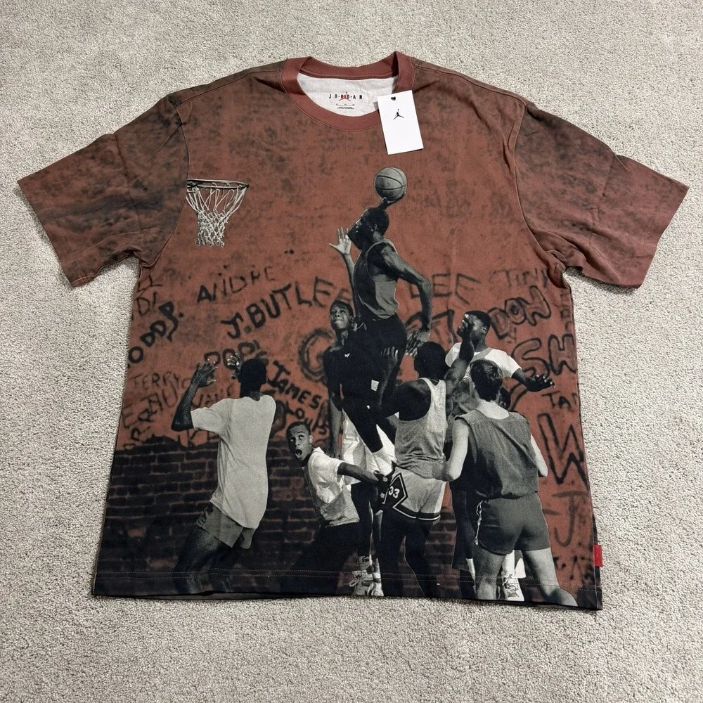 Nike Air Jordan 85 Graphic T Shirt Mens Sz XL Red Playground Tee HJ2362-659